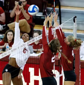 08/24/2019 Oklahoma volleyball scrimmage. Photo by Ty Russell