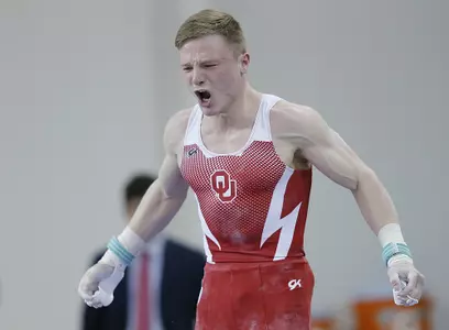 02/08/2020 Oklahoma vs Iowa menās gymnastics. Photo by Ty Russell