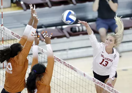 09/24/2020 Oklahoma vs Texas volleyball. Photo by Ty Russell
