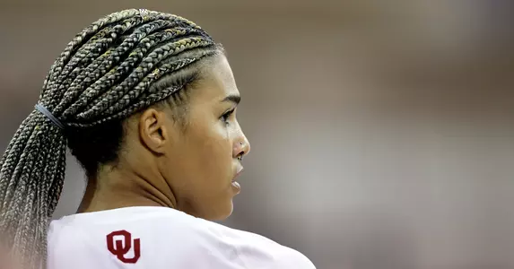 09/28/2022 Oklahoma vs Kansas volleyball. Photo Ty Russell
