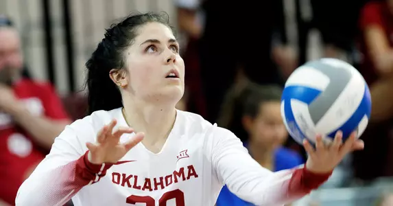 09/28/2022 Oklahoma vs Kansas volleyball. Photo Ty Russell