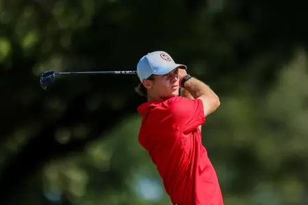 Drew Goodman, lead, men's golf