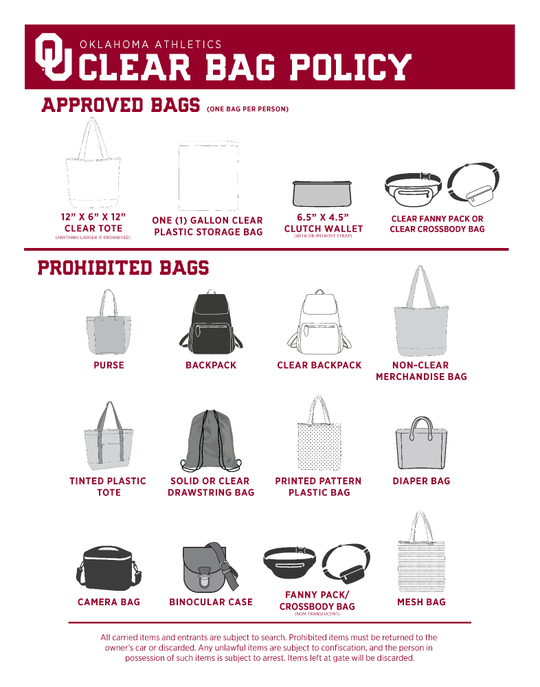 Athletics / Clear Bag Policy