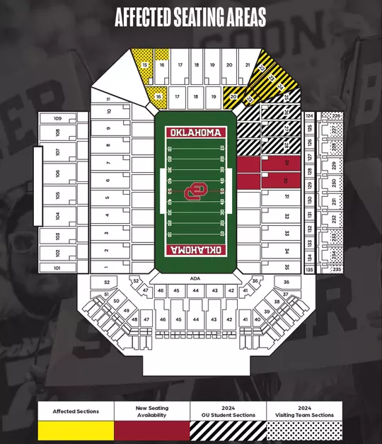 Affected Seating Areas
