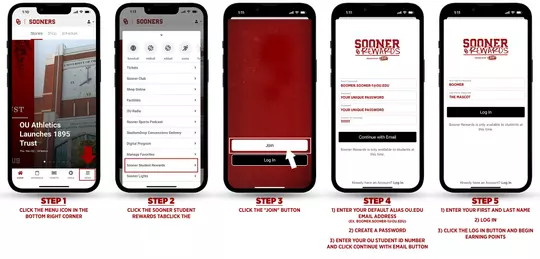 Sooner Rewards Sign Up Instructions