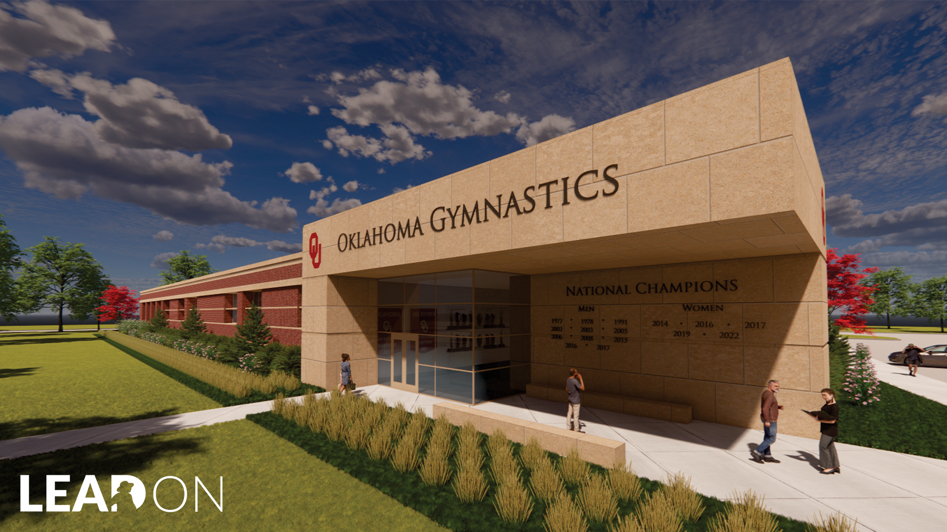 Oklahoma gymnastics training center expansion and renovation renderings.