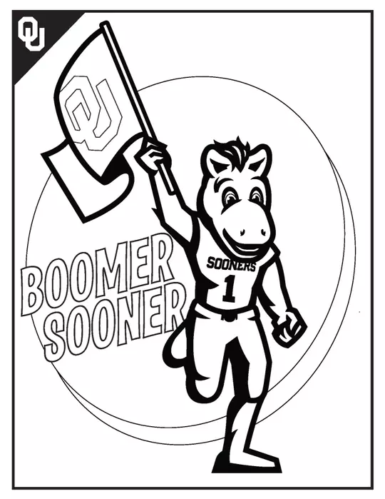 Boomer Mascot Coloring Page