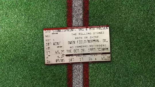 Rolling Stones Ticket 1997