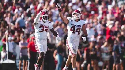 COLUMBIA, SC - October 18, 2025 - Oklahoma Defensive Lineman Taylor Wein (#44) during the game between the South Carolina Gamecocks and the Oklahoma Sooners at Williams-Brice Stadium in Columbia, SC. Photo By Morgan Givens/University of Oklahoma