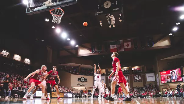 Nijel Pack shoots a free throw during the game