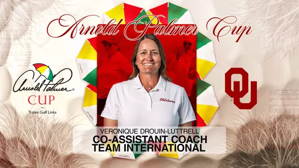 Headshot of Veronique Drouin-Luttrell announcing her as Co-Assistant Coach at the Arnold Palmer Cup for team international