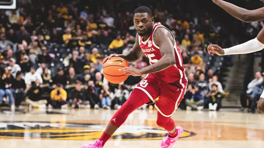 Duke Miles drives to the basket against Missouri.