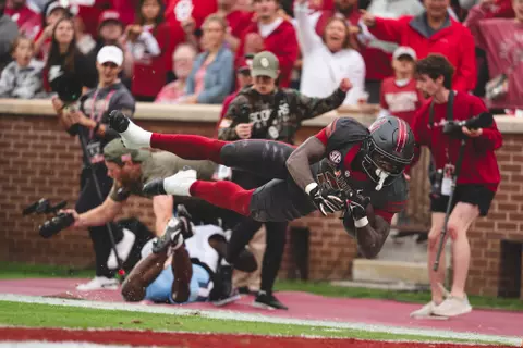 NORMAN, OK - November 02, 2024 - Oklahoma Running back Jovantae Barnes (#2) during the game between the Maine Black Bears and the Oklahoma Sooners at Gaylord Family - Oklahoma Memorial Stadium in Norman, OK. Photo By Peyton Martin/University of Oklahoma
