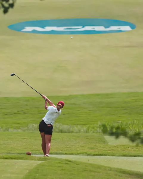 NORMAN, OK - May 05, 2025 - Reagan Chaney during the NCAA Womenās Golf Norman Regional at Jimmie Austin Golf Club in Norman, OK. Photo By Morgan Givens/University of Oklahoma