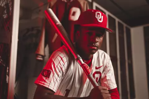 NORMAN, OK - November 19, 2024 - Oklahoma Infielder/Outfielder Jason Walk (#1) during Oklahoma Sooners Baseball media day in Norman, OK. Photo By Morgan Givens/University of Oklahoma