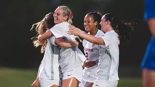 OU vs. Creighton Celebration shot of Naomi Clark