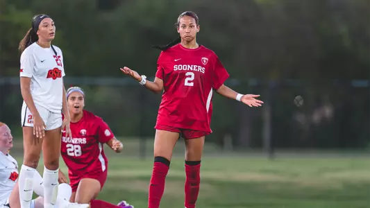 Naomi Clark celebration against Oklahoma State