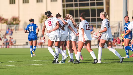 Group picture at Tulsa after Kayla Keefer's penalty kick goal