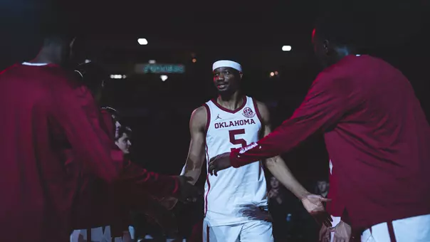 Mohamed Wague going through the high-five line against Kansas City