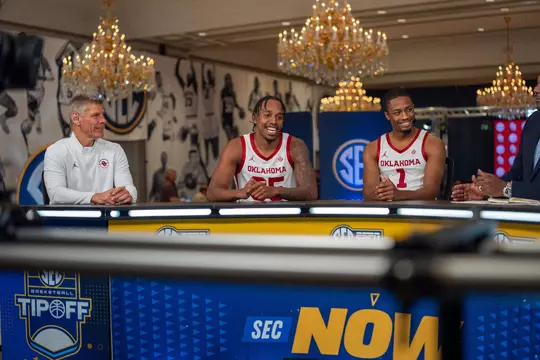 MBB SEC Media Day - Porter Moser, Derrion Reid and Xzayvier Brown
