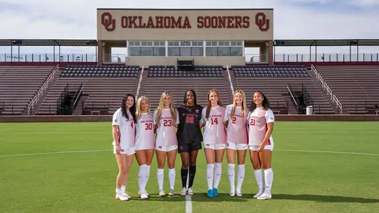 Picture of 2026 Oklahoma soccer seniors at John Crain Field