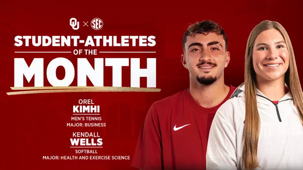 January Student-Athletes of the Month: Orel Kimhi (Men's Tennis) and Kendall Wells (Softball)