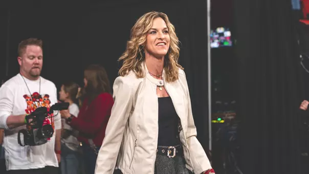 Oklahoma head women's basketball coach Jennie Baranczyk walks out for a game.