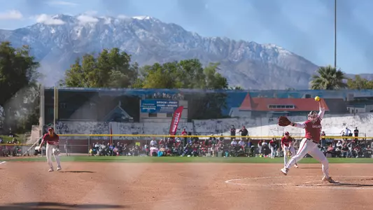 Audrey Lowry pitching against Duke
