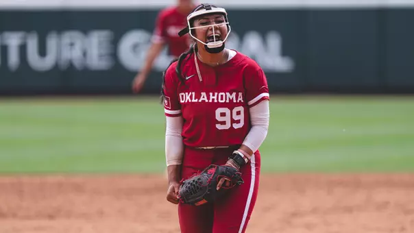 Miali Guachino celebrates after a strikeout at LSU