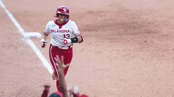 Isabela Emerling rounding third base after a home run against Wichita State