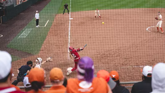 Gabbie Garcia hitting a game-tying two-run home run against Texas April 12