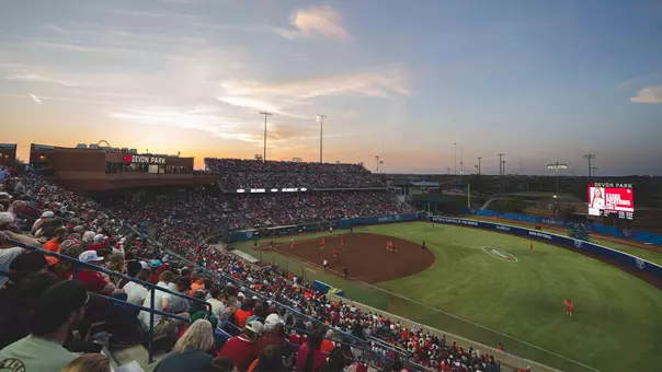 Wide shot of Devon Park during OU's game against OSU
