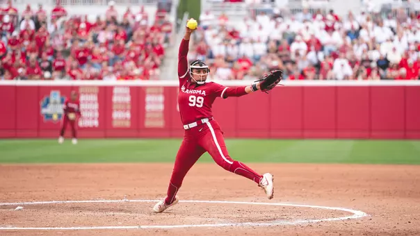 Miali Guachino throwing a pitch in the complete game effort against Georgia
