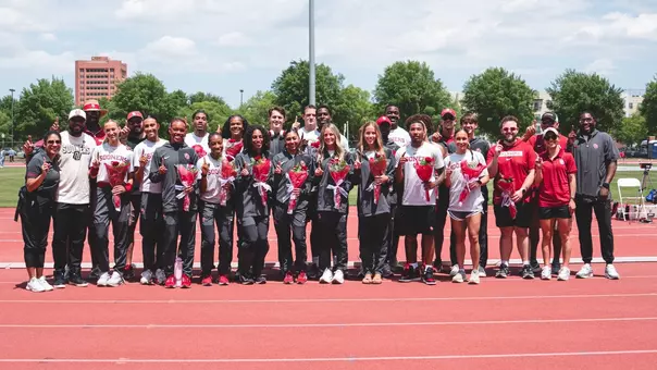Oklahoma track and field seniors on senior day
