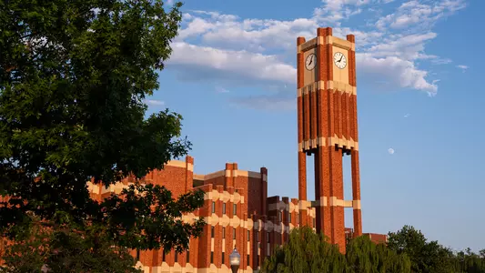 Picture of the clock tower on OU's campus