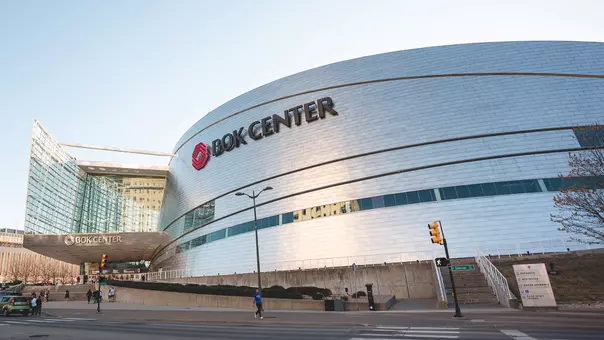 Photo of outside of the BOK Center in Tulsa, Okla.