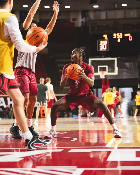 Oklahoma Menās Basketball practice in Norman, OK.