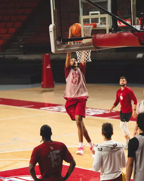 Oklahoma Menās Basketball practice in Norman, OK.