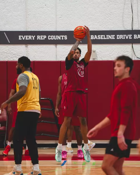 Oklahoma Menās Basketball practice in Norman, OK.