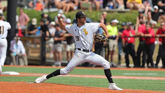 Southern Miss. pitcher Tanner Hall (28) throws a pitch in a baseball game vs LSU
(Photo by Joe Harper/bgnphoto.com)