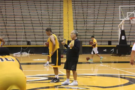 Doc Sadler opened his first season with his first official practice Monday afternoon.