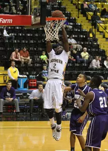 Matt Bingaya leads the Golden Eagles with 15.6 points and 6.1 rebounds.