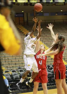 Jerontay Clemons was one of three players to score 20 points or more as she scored a career-high 26 points