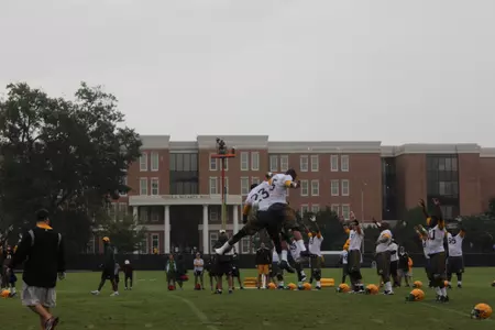 Football opened practice for the 2014 season.