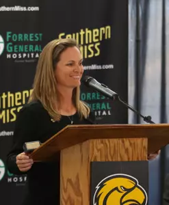 Head coach Wendy Hogue