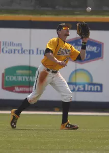 Senior Connor Barron has hit leadoff and played CF in all seven games for the Eagles this season.