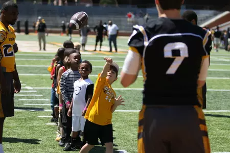 A shot from last year's Future Golden Eagles Kids camp.