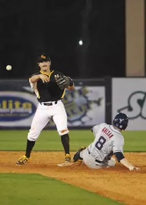 Nick Dawson turns a double play against Ole Miss.