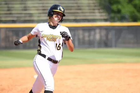 Katie Cleary hit her first collegiate home run, helping Southern Miss to a 3-1 victory.