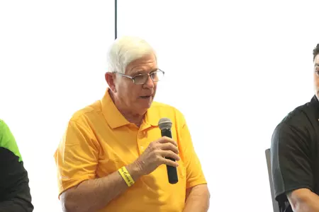 Bobby Collins speaks at the Champions Brunch.